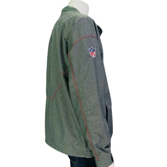 Reebok | Houston Texans Mens Onfield NFL Windbreaker Jacket Gray Full Zip Size M - Picture 6 of 12